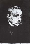 Portrait of head Edvard Munch